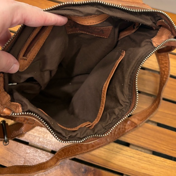 Vilenca Holland Woven Brown Supple Leather Crossbody Bag Anthropologie - Picture 6 of 11